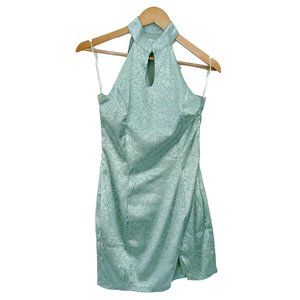 Superdown Seafood Green High Neck Dress Size Small